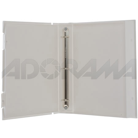 Adorama Archival Plastic Storage Binder Box with Three 3" 'O'-Rings, White