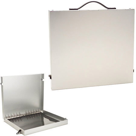 Pina Zangaro Camden 11" x 8.5" Multi-ring Anodized Aluminum Bookcase Portfolio, Small