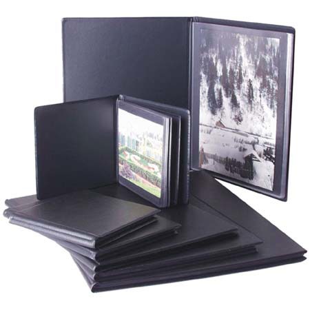 Florence 8.5x11" Professional Series Bound Portfolio Album with 12 Sewn in Pages, Leather Grain Vinyl Covers.