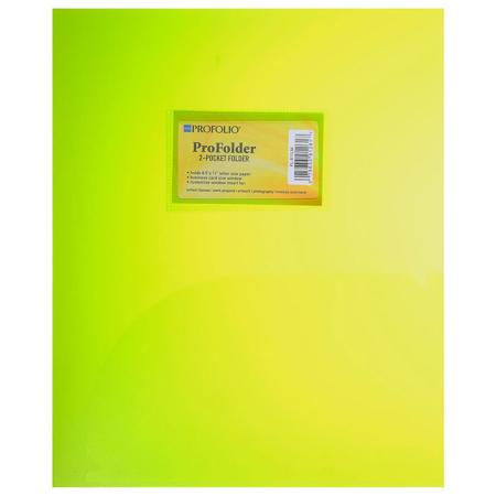 Itoya ProFolio ProFolder 2-Pocket Folder, 8.5x11", Lime