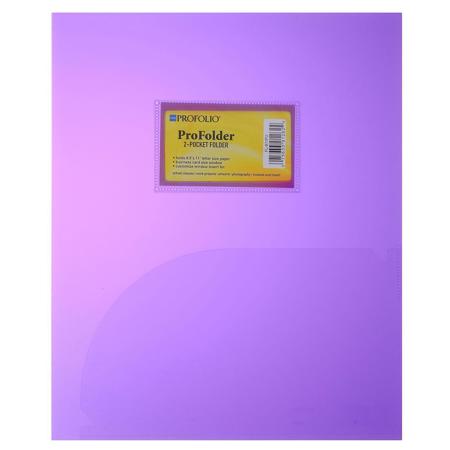 Itoya ProFolio ProFolder 2-Pocket Folder, 8.5x11", Purple