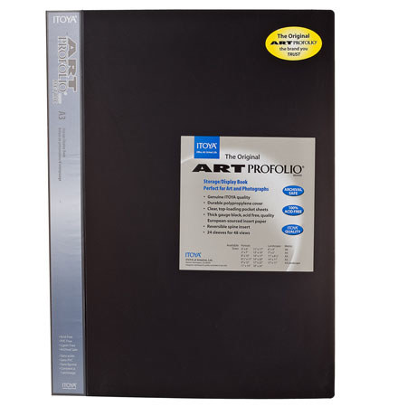Itoya Art Profolio, Bound Presentation Book with Twenty Four 16-1/2x23-3/8", A2 size, Pocket Pages, 48 Views.