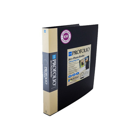 Itoya Art Profolio Multi-Ring Binder, 8.5x11" Letter Size, 40 Photographs, 4-Pack, Black