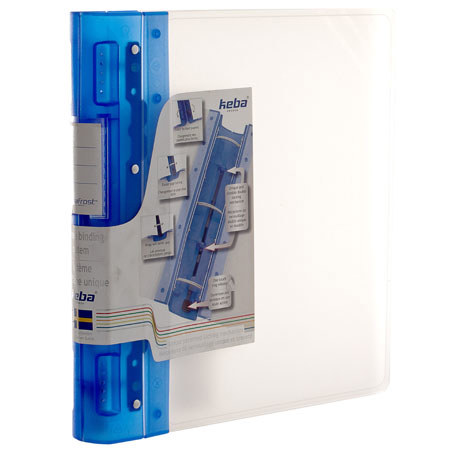 Itoya Keba Sweden Binder Polypropylene Cover, 3 Ring Binder 1.5" Ring, Blue