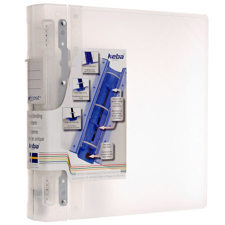 Itoya Keba Sweden Binder Polypropylene Cover, 3 Ring Binder 2.25" Ring, Clear