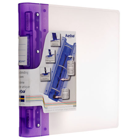 Itoya Keba Sweden Binder Polypropylene Cover, 3 Ring Binder 2.25" Ring, Purple