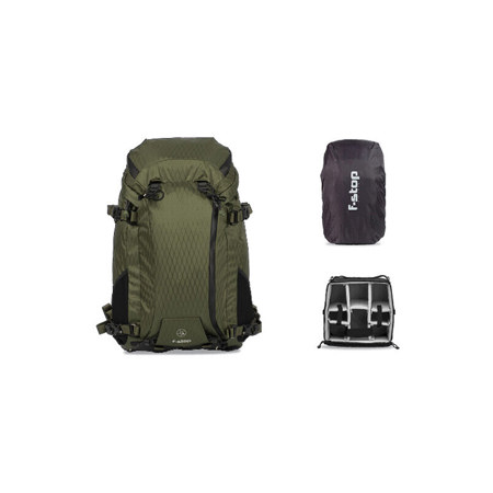 F-stop Ajna 37L DuraDiamond Travel and Adventure Camera Backpack Essentials Bundle, Cypress Green