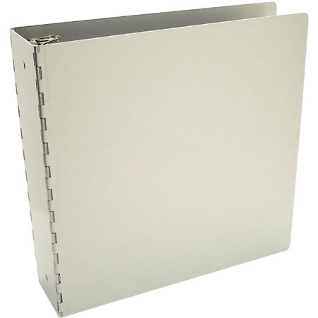 Pina Zangaro Machina 3 Ring Binder, 11.75" x 11.5" x 2.75", Holds 8.5" x 11" Pages, Satin Aluminum Finish.