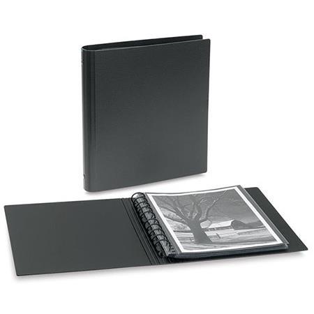 Itoya Art Profolio Multi-Ring Refillable Binder with Mounting Board, For 13 x 19" Vertical, Color Black.