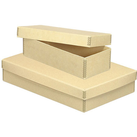 Lineco 13x19" Archival Print Storage Box, Drop Front Design, 3" Deep, Tan