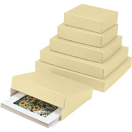 Lineco 16x20" Archival Print Storage Box, Drop Front Design, 1.5" Deep, Tan