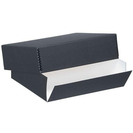 Lineco 16x20" Archival Print Storage Box, Drop Front Design, 3" Deep, Black