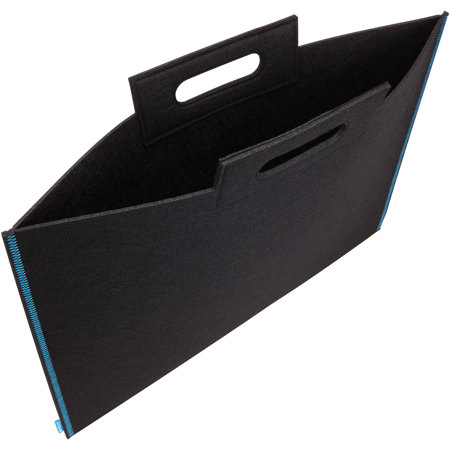 Itoya Midtown Large Format Artwork Carrier Bag, 14x21", Black/Blue