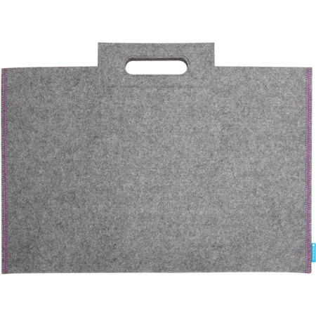 Itoya Midtown Large Format Artwork Carrier Bag, 19x26", Grey/Purple