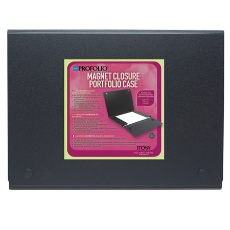 Itoya ProFolio Magnet Closure Folio Case, 11x17" Art Size, Black