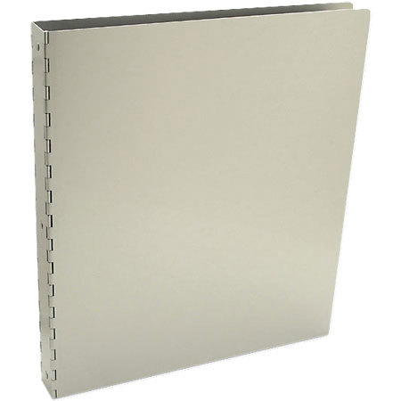 Pina Zangaro Machina Multi-Ring Portfolio Book, 14" x 11" x 1", Satin Aluminum Finish.