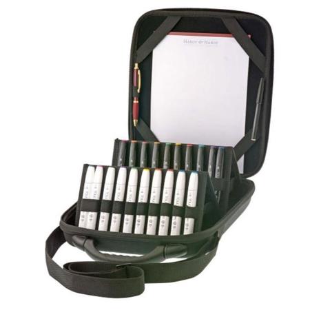 Itoya 9x12" Marker and Pad Carrying Case. Holds 36 Markers - Black