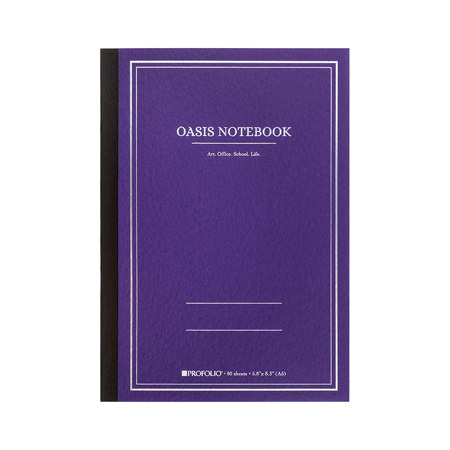 Itoya Profolio Oasis Medium Notebook, A5: 5.8x8.3", Purple