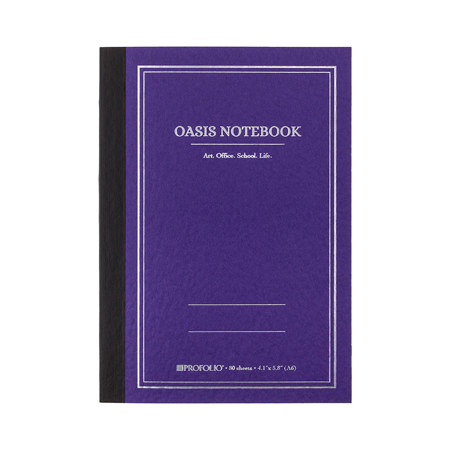Itoya Profolio Oasis Small Notebook, A6: 4.1x5.8", Purple