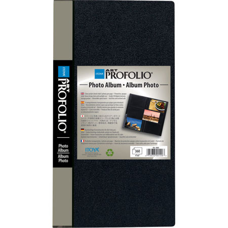 Itoya Slim Portfolio Photo Album, Holds 360 4x6" Pictures, 3-Up