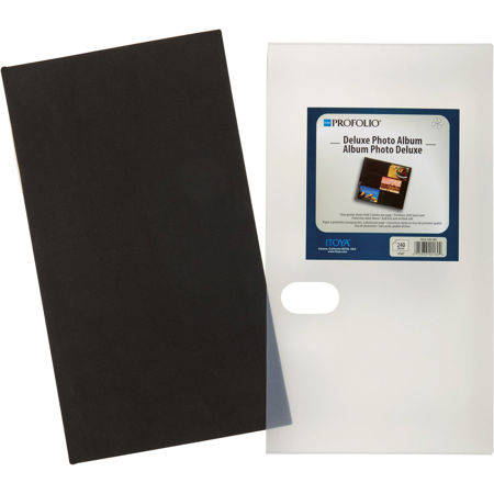 Itoya Profolio Deluxe Photo Album, Holds 240 4x6" Pictures, 3-Up, Black