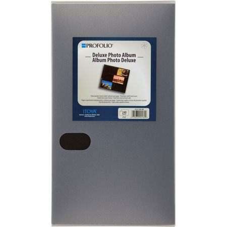 Itoya Profolio Deluxe Photo Album, Holds 240 4x6" Pictures, 3-Up, Black