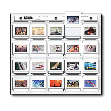 Print File 35mm Slide Pages Holds Twenty 2x2" Mounted Transparencies, Side Loading, Pack of 100