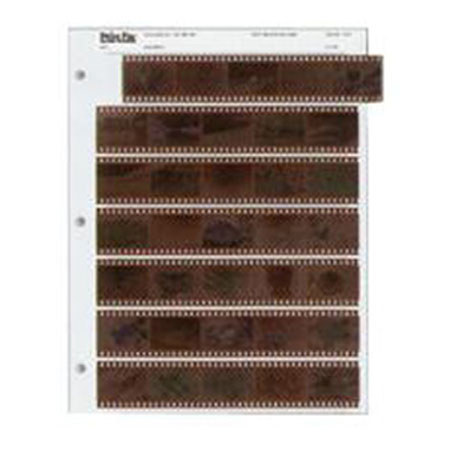Print File Archival 35mm Negative Pages, Holds 7 Strips, 100 Pack