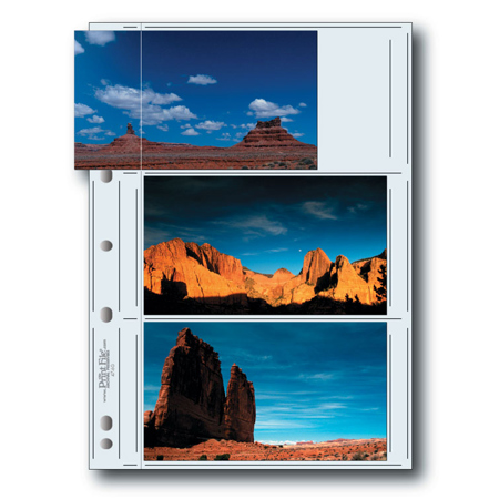 Print File Premium Archival Album Page for Six 4x7" APS Prints, 25 Pack, Clear