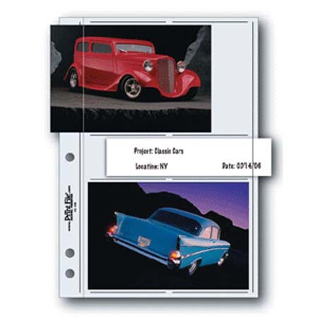 Print File 46-4M Archival Album Pages Holds Four 4x6" Prints, Pack of 25, Clear