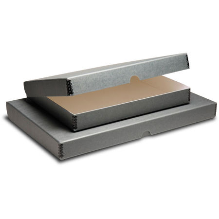 Print File Clamshell Metal Edge Box, 9.25x12.25x1.75", Gray