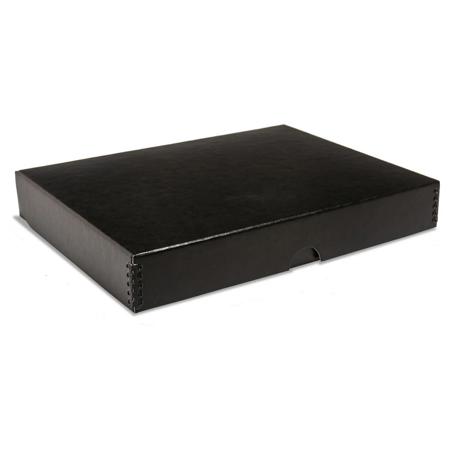 Print File Black Clamshell Metal Edge Archival Box 9x12x1.75"