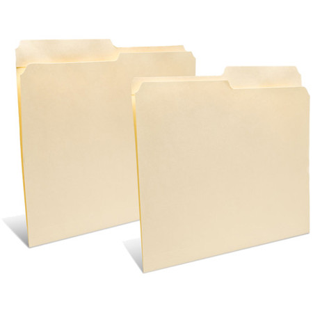 Print File Reinforced 1" Half Tab Archival File Folder for Letter Size Document Boxes, 11.7x9.6", 50 Pieces, Buffered Light Cream