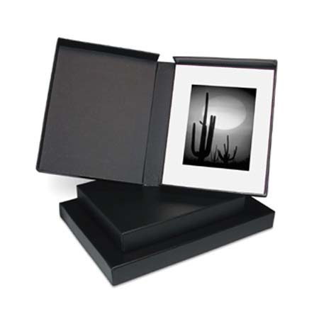 Print File Black Clamshell Portfolio Print Box 16.25x20.25x2", with Black Lining