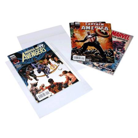 Print File Crystal Clear Art Protector for Comic Books, 100 Pack