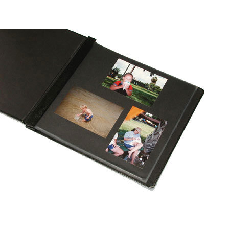 Print File 12x12" Black Cardstock Insert for Archival Scrapbook Pages, 12 Pack