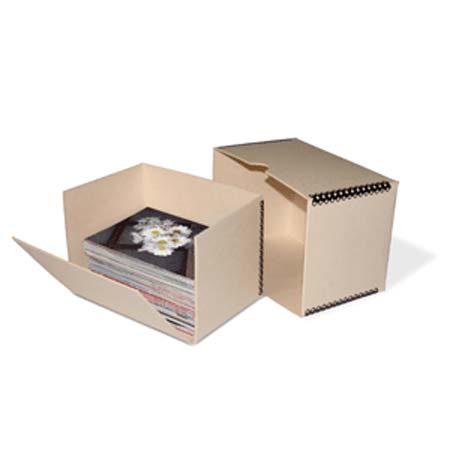 Print File Tan Drop-Front Metal Edge Box 4.5x6.5x4.5in