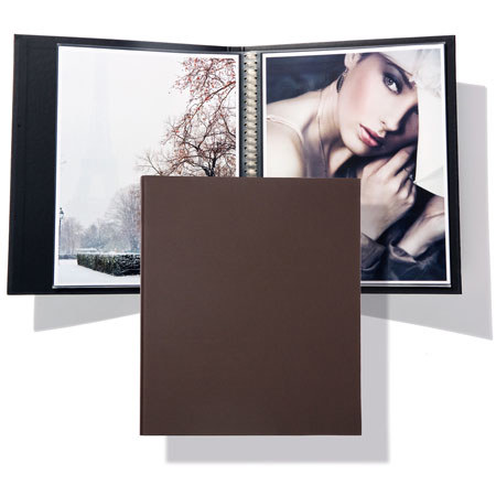 Prat 121 Volga Spiral Multi-Ring Presentation Book with 8.5x11" Pages, Brown