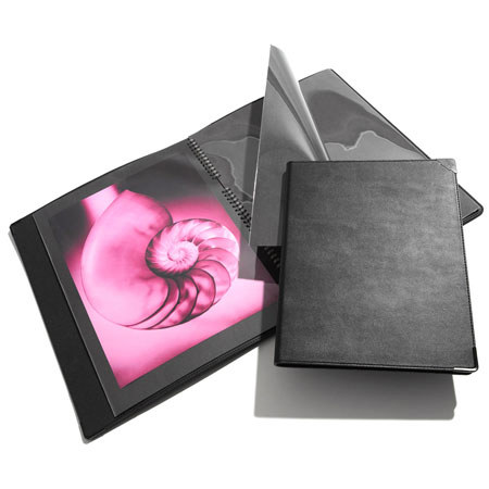 Prat 122P Presentation Book, 10-12.5x8.5in Pages, Black