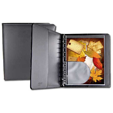 Prat Paris Start Deluxe Leatherette Spiral Presentation Book, Black