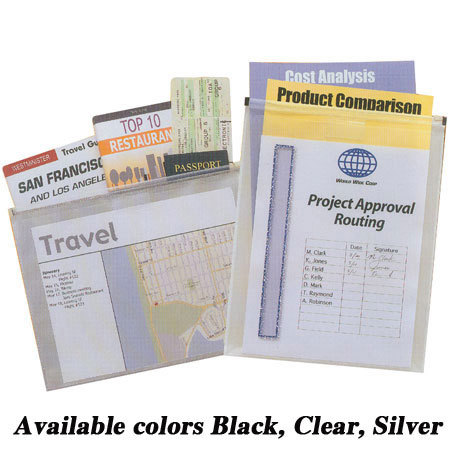 Itoya PolyZip Envelope, 8.5x11, Horizontal, Silver