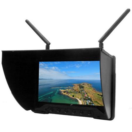Flysight Black Pearl RC801 5.8Ghz 7" HD Screen Diversity Monitor with Battery