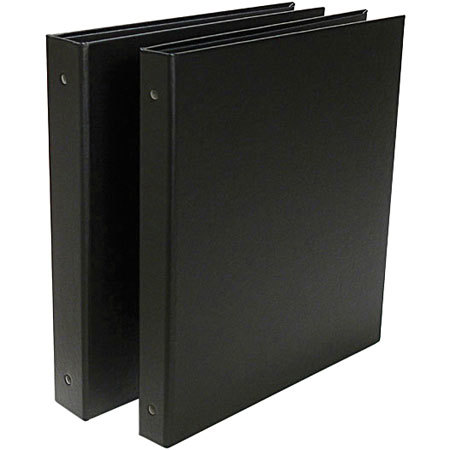 Pina Zangaro Rossano, 1" Thick 3 Ring 8.5" x 11" Binder, Portrait, Black