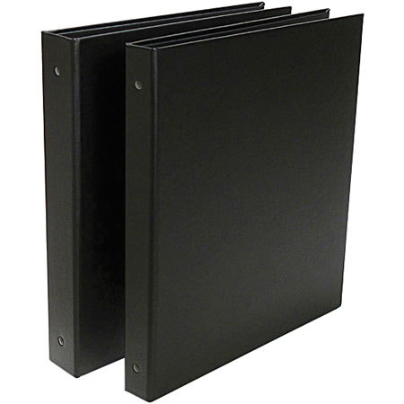 Pina Zangaro Rossano, 1/2" Thick 3 Ring 8.5" x 11" Binder, Portrait, Black