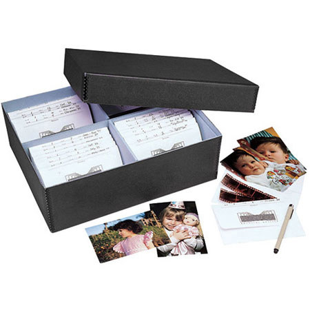 Adorama Oversized Print Storage Box Holds 1700 4x6 Photos 15.5 Wide x 12 Deep x 5 High - BLACK.