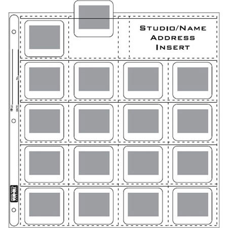 Vue-All 35mm Pages, 18-2x2in Transparencies,25-Pack