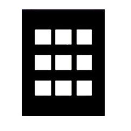 Adorama Black Trans-Mat, 11x14in Board, 9-2x2in Opening
