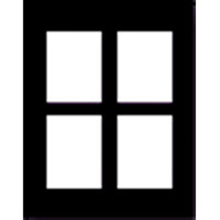 Adorama Black Trans-Mat, 11x14in Board, 4-4x5in Opening