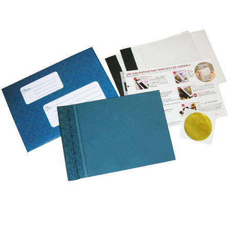 Unibind 4x6in Photo Album, Blue Brocade Design