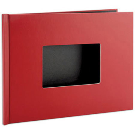 Unibind PhotoBook, 8.5x11", 3.5x5in Window, 3mm, Red